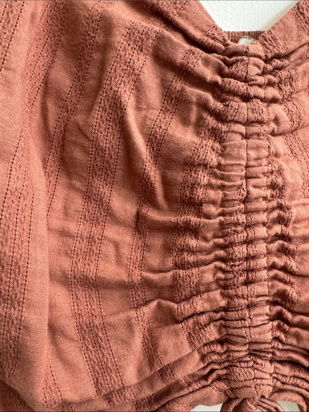Gentle Fawn Rust Ruched Crop Cami - Picture 2 of 5